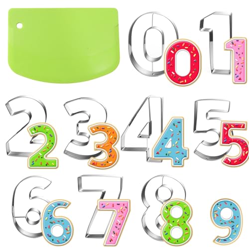 Ukoosien Groß Zahl Ausstechformen Set mit Teigschaber-8,3cm-Plätzchen Ausstecher Fondant Biscui Keks Fondant Dekorieren Ukoosien Groß Zahl Ausstechformen Set mit Teigschaber-8,3cm-Plätzchen Ausstecher Fondant Biscui Keks Fondant Dekorieren von UKoosien