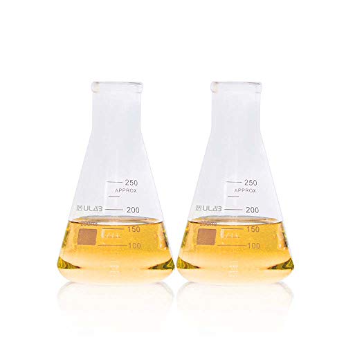 ULAB Scientific Erlenmeyer-Fläschchen, 250 ml, Borosilikat mit aufgedruckter Graduierung, 2 Stück, UEF1023 ULAB Scientific Erlenmeyer-Fläschchen, 250 ml, Borosilikat mit aufgedruckter Graduierung, 2 Stück, UEF1023 von ULAB
