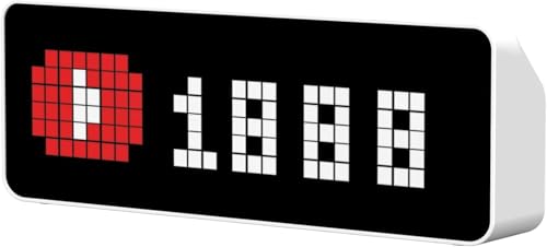 ULANZI TC001 Smart Pixel Clock, Social Media Counter, Digitaler Wecker mit Wetter, AWTRIX Simulator, Retro Pixel Art Anzeigetafel Pomodoro Uhr Nachttisch Gaming Zimmer & Büro Dekor von ULANZI