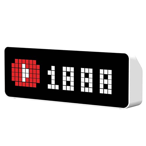 ULANZI TC001 Smart Pixel Clock - Social Media Counter - Digitaler Wecker mit Wetter - AWTRIX Simulator - Retro Pixel Art Anzeigetafel Pomodoro Uhr Nachttisch Gaming Zimmer & Büro Dekor von ULANZI