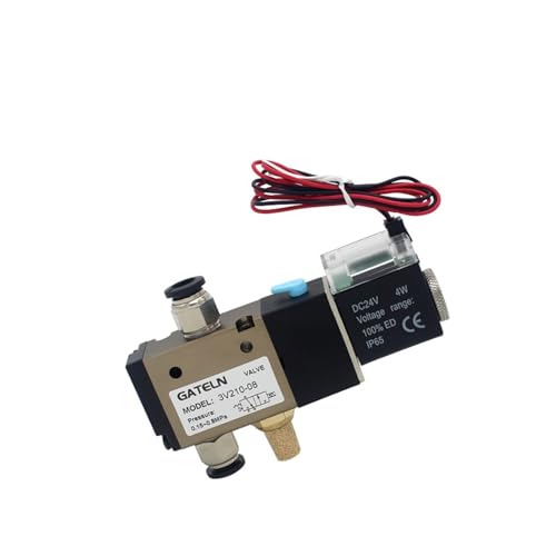 Drei-Wege-pneumatisches Magnetventil mit 2 Positionen 3V210-08 NO DC12 V 24 V AC 220 V Elektroventil für Gas elektronisch gesteuert (10 mm Fittings-02) von ULBTLUOYV