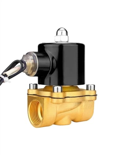 Elektrisches Magnetventil aus Messing, 24 V, normalerweise geschlossen, 1/4 Zoll, 3/8 Zoll, 1/2 Zoll, 3/4 Zoll, 1 Zoll, pneumatisch für Wasser, Öl, Helium, Gas Rückschlagventil (DN25) von ULBTLUOYV