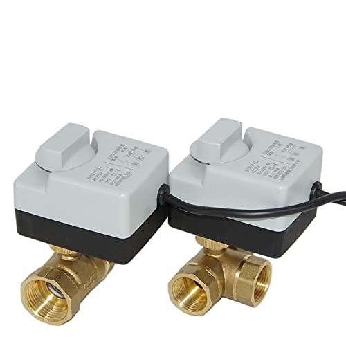 Selbstintegriertes elektrisches Kugelhahn, Zwei-Wege-Drei-Wege-Drei-Draht-Zwei-Regler, AC220 V, elektrisches Innengewinde, Schraubkugelhahn, 1 Stück (3 W DN15) von ULBTLUOYV