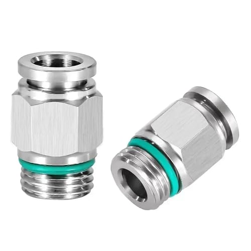 Tracheal-Schnellkupplung, 304 Edelstahl, Schnellstecker, pneumatische Schnellkupplung, G-Gewinde, gerader PC-G-Stecker, PC8-g01, 10 Stück, 10 Stück Tracheal-Schnellkupplung, 304 Edelstahl, Schnellstecker, pneumatische Schnellkupplung, G-Gewinde, gerader PC-G-Stecker, PC8-g01, 10 Stück, 10 Stück von ULBTLUOYV