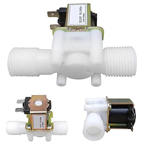 ULBTLUOYV 1/2" 3/4" AC 220V DC 12V 24V Außengewinde Magnetventil Wasserregelventil Controller Schalter normalerweise geschlossen normalerweise offen(12v-Normally Open,0.5 Inch) von ULBTLUOYV