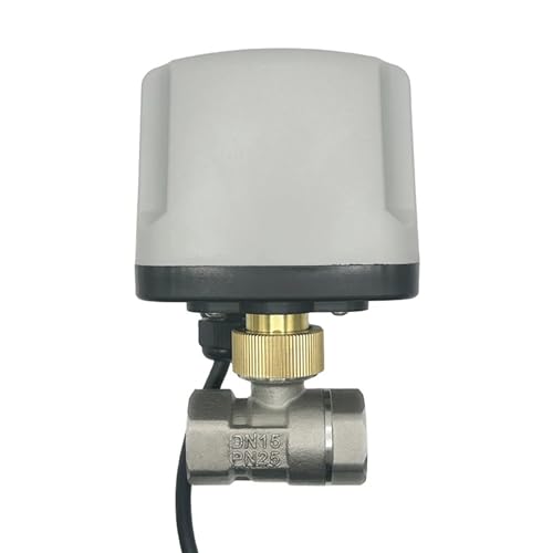 ULBTLUOYV 1/2" 304 Edelstahl IP65 Wasserdichter motorisierter Kugelhahn 220V 12V 24V 3-Draht 2-Steuerung elektrischer Kugelhahn(24VDC-CR02) von ULBTLUOYV