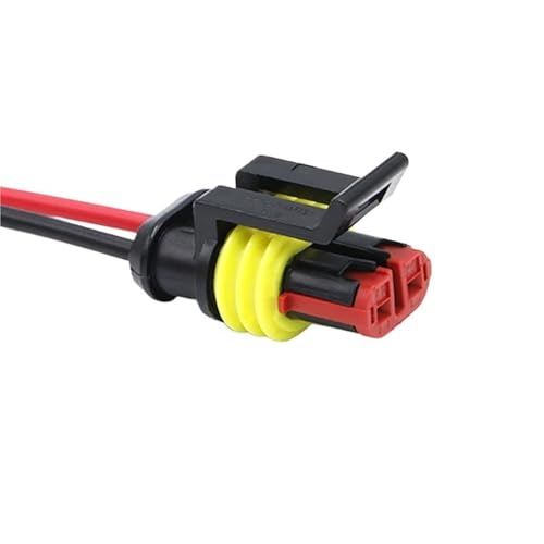 ULBTLUOYV 5/20/100 Sets Ampere-Automobil-Elektro-Stecker, wasserdichter Stecker, 1-6-poliger Terminal, HID-Umwandlung, männlich, weiblich, Buchse mit Draht, 15 cm (3p ganzes Set, 5 Sets) von ULBTLUOYV