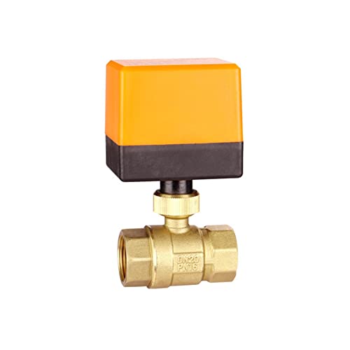 Ventil AC220V/24V DC12V/24V 2-Wege-Messing-Ventil motorisierter Kugelhahn Elektrischer Stellantrieb DN15 DN20 DN25 DN32 DN40(5V,DN25) von ULBTLUOYV