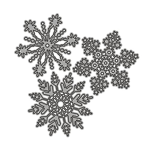 ULDIGI 1 Satz 3 Schneeflocken-stanzformen Metallprägeschablone Für Handgefertigte Karten Und Alben von ULDIGI