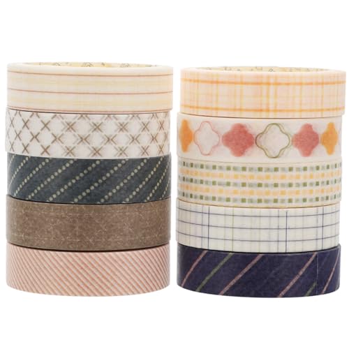 ULDIGI 10 Rollen Teiliges Washi Tape Set Dünnes Dekoratives Klebeband für Scrapbook DIY Handwerk Geschenkverpackung Selbstklebend Vielseitig Einsetzbar Geometrisches Design Lange ULDIGI 10 Rollen Teiliges Washi Tape Set Dünnes Dekoratives Klebeband für Scrapbook DIY Handwerk Geschenkverpackung Selbstklebend Vielseitig Einsetzbar Geometrisches Design Lange von ULDIGI
