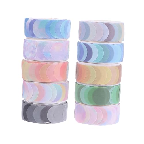 ULDIGI 10 Rollen Washi Masking Tape Rundes Design DIY Dekoratives Klebeband für Scrapbooking Planer Kalender Journaling Leicht Ablösbar Washi Vielseitig Einsetzbar ULDIGI 10 Rollen Washi Masking Tape Rundes Design DIY Dekoratives Klebeband für Scrapbooking Planer Kalender Journaling Leicht Ablösbar Washi Vielseitig Einsetzbar von ULDIGI