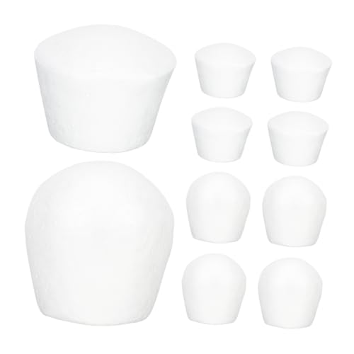 ULDIGI 10 Stück Teiliges Styropor Cake Dummy Große und Mittlere Schaumstoff Muffin Cupcake Modelle Leichtes DIY Deko für Party Hochzeit Tortendekoration und Bastelprojekte von ULDIGI