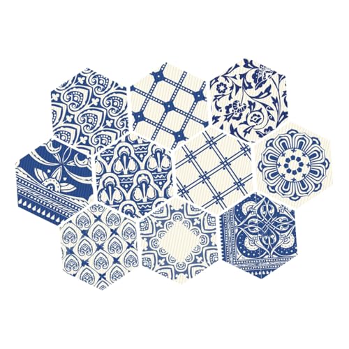 ULDIGI 10 Stück rutschfeste Bodenaufkleber Bad Greifer Böden Bodenbelag klebefliesen Aufkleber für den küchenboden sechseckige Fliesenpaste Anti-Rutsch-Aufkleber PVC Blau ULDIGI 10 Stück rutschfeste Bodenaufkleber Bad Greifer Böden Bodenbelag klebefliesen Aufkleber für den küchenboden sechseckige Fliesenpaste Anti-Rutsch-Aufkleber PVC Blau von ULDIGI