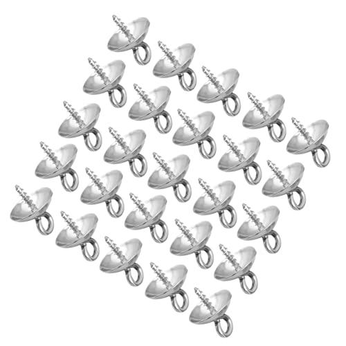 ULDIGI 100stücke Perlenfassung-schüsseltablett Mit Saugnäpfen Diy Schmuckherstellung Zubehör Für Schmuckherstellung Silber s ULDIGI 100stücke Perlenfassung-schüsseltablett Mit Saugnäpfen Diy Schmuckherstellung Zubehör Für Schmuckherstellung Silber s von ULDIGI