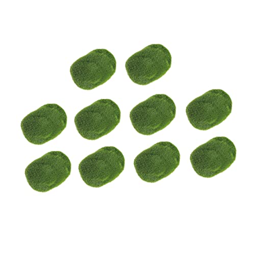 ULDIGI 10stücke Imitationsstein Kugel Beflockungsstein Bonsai-Dekoration Für Waldthemen Und Feengärten Indoor-Dekoration von ULDIGI