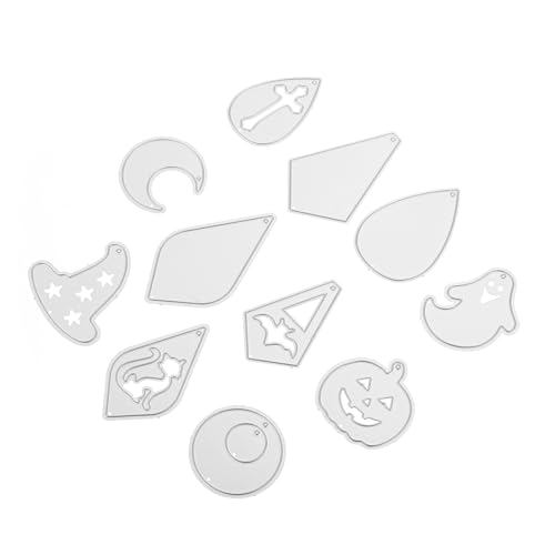 ULDIGI 11 STK. Teiliges DIY Halloween Ohrschmuck Schneideformen aus Langlebigem Vielseitig für Leder Papier Praktische Kompakte Bastelstempel für Damen Ohrringe von ULDIGI