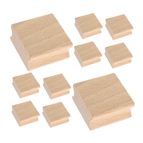 ULDIGI 12 Stück Teiliges Holzstempel Blöcke aus Buchenholz Gerillte Quadratische Stempelbasis Unvollendete DIY Schnitzmaterialien für Basteln Scrapbooking und Dekorative ULDIGI 12 Stück Teiliges Holzstempel Blöcke aus Buchenholz Gerillte Quadratische Stempelbasis Unvollendete DIY Schnitzmaterialien für Basteln Scrapbooking und Dekorative von ULDIGI