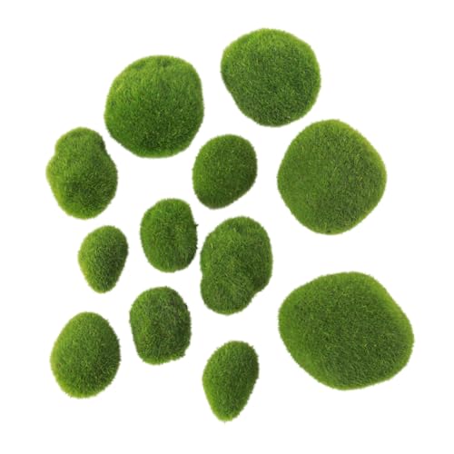 ULDIGI 12 Stück Teiliges Realistische Moosstein-Dekoration in Kunststoffbasierte Mooskugeln für Aquarium Terrarium und Glasgefäß Naturgetreue Pflanzendeko für Heim Bürogestaltung ULDIGI 12 Stück Teiliges Realistische Moosstein-Dekoration in Kunststoffbasierte Mooskugeln für Aquarium Terrarium und Glasgefäß Naturgetreue Pflanzendeko für Heim Bürogestaltung von ULDIGI