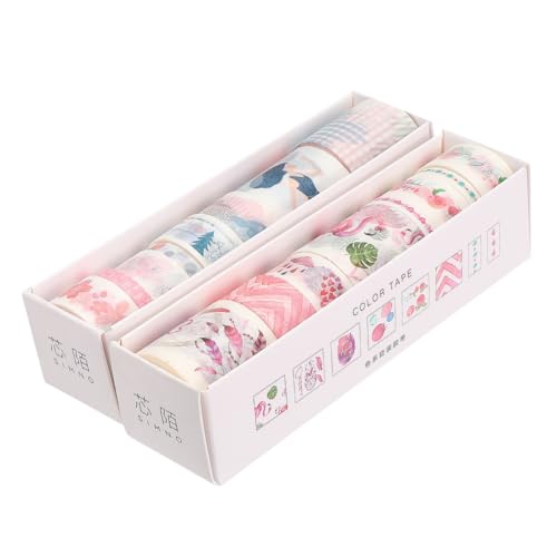 ULDIGI 16 Rollen Washi Tape Dekorative Scrapbooking Aufkleber aus Washi Papier pro Vielseitig für Notizbücher Kalender DIY Bastelprojekte Langlebig und Farbenfroh Geschenkidee von ULDIGI