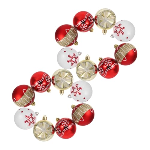 ULDIGI 16 Stück Weihnachtskugel Dekoration Weihnachtsschmuck Baumschmuck Kugeln Weihnachtsbaumschmuck Hängende Kugeln Weihnachtskugel Baumschmuck Kugel Hängende Dekoration von ULDIGI