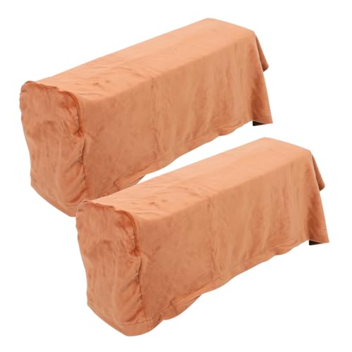 ULDIGI 2 Stück Elastische Sofa Armlehnenbezüge Camel Universeller Armlehnenprotektor aus Hautfreundlichem rutschfest und Waschbar für Zuhause und Büro von ULDIGI