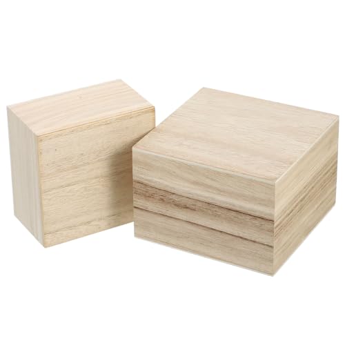ULDIGI 2 Stück Holz Schmuckbox mit Deckel Kleine Rechteckige Aufbewahrungsbox für Ringe Ohrringe Armbänder Vintage Design Stabile Verarbeitung für Schmuck und Andenken von ULDIGI
