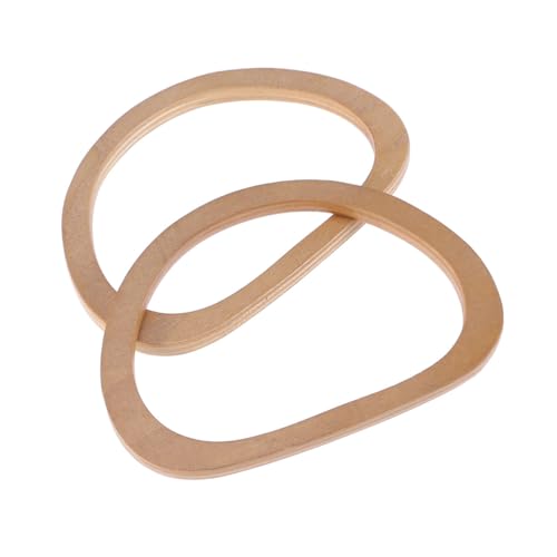 ULDIGI 2 Stück Holz Taschengriffe Oval D Form Handtaschen Griffe Ersatz Handgefertigte DIY Zubehör für Einkaufstaschen und Handtaschen aus Massivem Holz von ULDIGI