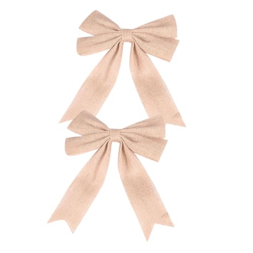 ULDIGI 2 Stück Jute-Burlap Schleifen Rustikale Weihnachtsbaum Deko Vintage Schleifen für Hochzeit Party Leichte Langlebige DIY-bastelornamente in Natürlicher Farbe ULDIGI 2 Stück Jute-Burlap Schleifen Rustikale Weihnachtsbaum Deko Vintage Schleifen für Hochzeit Party Leichte Langlebige DIY-bastelornamente in Natürlicher Farbe von ULDIGI