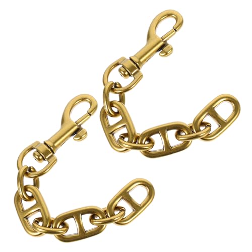 ULDIGI 2 Stück Metall Geldbörsen Ketten Verlängerung mit Drehverschluss und Federring Strapazierfähige Handtaschenriemen Verlängerungskette für Flexible Umhängetasche DIY von ULDIGI