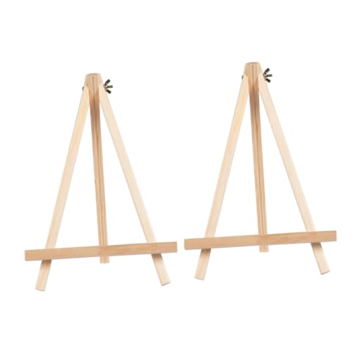 ULDIGI 2 Stück Mini Staffelei aus Holz Stabiler Zeichnungsständer und Bildhalter Kompakter Tischstaffelei für Malerei Kleine Tafelbeschriftung und Dekoration zu Hause oder Veranstaltungen von ULDIGI