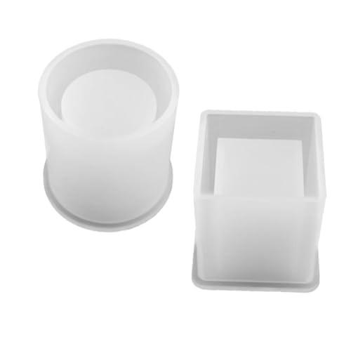 ULDIGI 2 Stück Silikonform für DIY Blumentopf und Stiftehalter Gießform aus Flexiblem Wiederverwendbarem Silikon für Harz Kerzen Seife Geeignet als Quadratischer und Zylindrischer ULDIGI 2 Stück Silikonform für DIY Blumentopf und Stiftehalter Gießform aus Flexiblem Wiederverwendbarem Silikon für Harz Kerzen Seife Geeignet als Quadratischer und Zylindrischer von ULDIGI