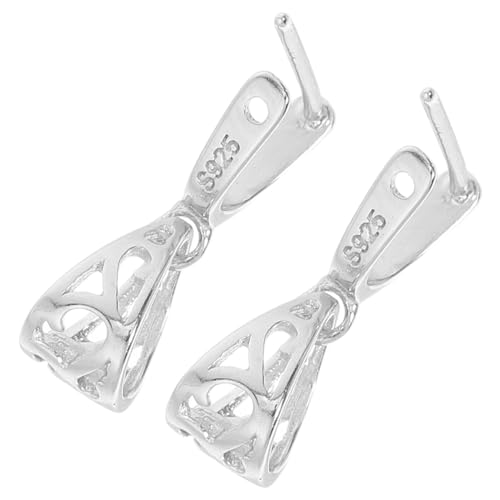 ULDIGI 2 Stück Teiliges Silberanhängerverschlüsse Mittelgroß Sicherer DIY Schmuckverbinder Für Halsketten Armbänder Metall Verschlüsse Für Schmuckherstellung Zubehör von ULDIGI
