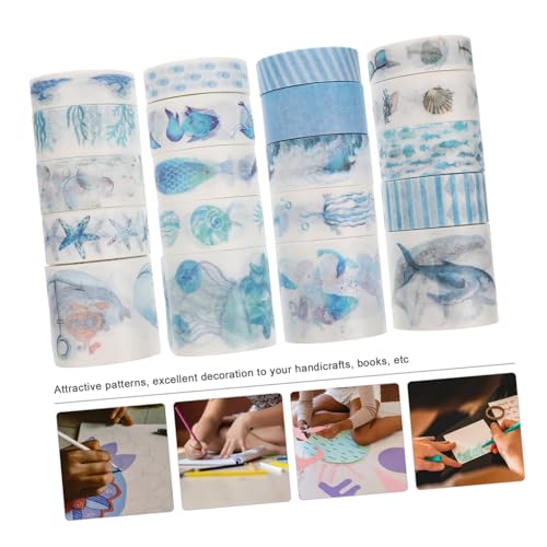 ULDIGI 20 Rollen Washi Tape mit Bunten Umweltfreundlichen DIY Klebebändern Vielseitig für Scrapbooking Journaling und Kreative Handarbeiten Leicht Tragbar für Schule und Büro von ULDIGI