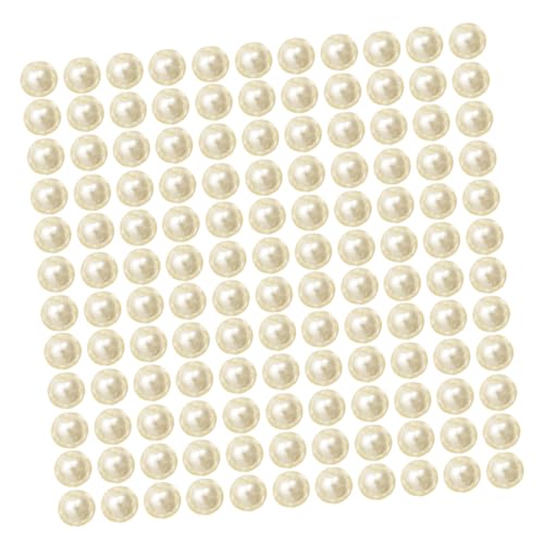 ULDIGI 200 Stück Imitationsperlen Kunststoff-Perlen Perlen zum Basteln Ohrringe Abs Beige von ULDIGI