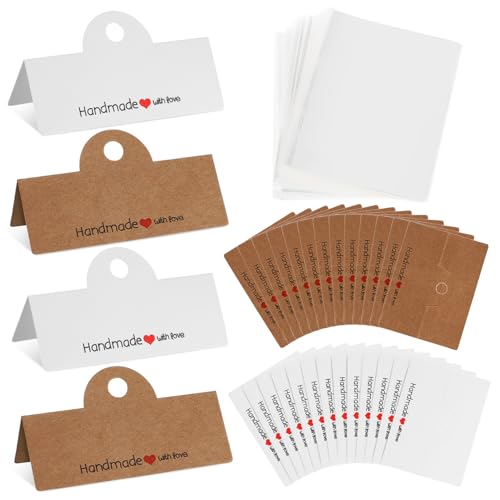 ULDIGI 200 Stück Schmuck Verpackungsbeutel Transparent Klar Schmuckbeutel mit Kraftpapier Klappkarten Natur Weiße Karten Schmuckhalter Klein für Schmuckverpackung Kleinunternehmer ULDIGI 200 Stück Schmuck Verpackungsbeutel Transparent Klar Schmuckbeutel mit Kraftpapier Klappkarten Natur Weiße Karten Schmuckhalter Klein für Schmuckverpackung Kleinunternehmer von ULDIGI