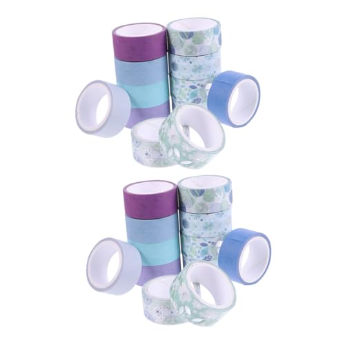 ULDIGI 24 Rollen Scrapbook Washi Tape Set Dekoratives Masking Tape für DIY Handwerk Wiederablösbar Bunte Klebebänder für Geschenkverpackung Planer Basteln Scrapbooking und von ULDIGI