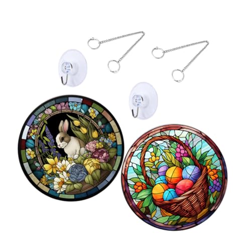 ULDIGI 2stücke Teiliges Osterdeko Bunte Hängende Ornamente Für Fenster Und Türen Doppelseitige -Designs Langlebig Für Drinnen Und Draußen Geeignet ULDIGI 2stücke Teiliges Osterdeko Bunte Hängende Ornamente Für Fenster Und Türen Doppelseitige -Designs Langlebig Für Drinnen Und Draußen Geeignet von ULDIGI