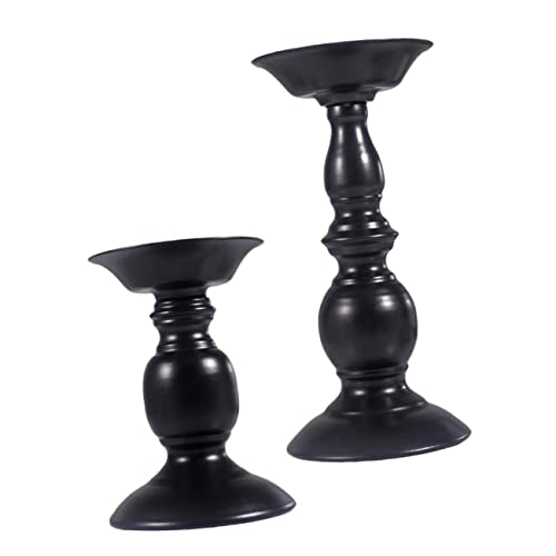ULDIGI 2stücke Vintage Metall Kerzenständer Aus Eisen Elegante Tischdekoration Für Hochzeiten Und Zuhause Für Duftkerzen Und Stabkerzen von ULDIGI