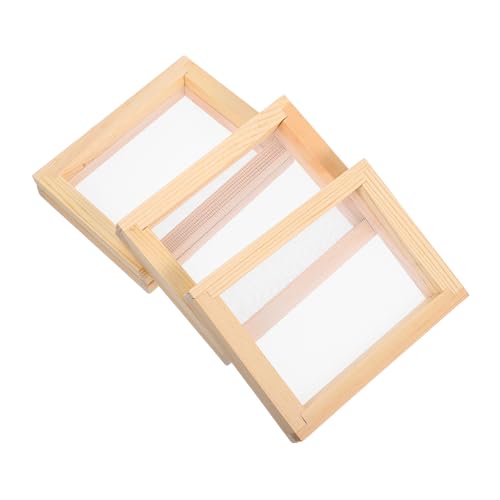 ULDIGI 3 Stück Holzkunst Bilderrahmen Materialpaket Papierherstellung Siebrahmen Zur Papierherstellung Kit Sieb Zur ULDIGI 3 Stück Holzkunst Bilderrahmen Materialpaket Papierherstellung Siebrahmen Zur Papierherstellung Kit Sieb Zur von ULDIGI