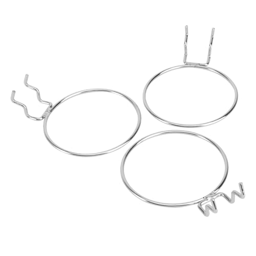 ULDIGI 3 Stück Teiliges Edelstahl Cup Holder Runder Metall Elektroplattierter Aufhängehaken Langlebig und Rostfrei Praktischer Küchen Organizer für Supermarkt und Haushalts Display von ULDIGI