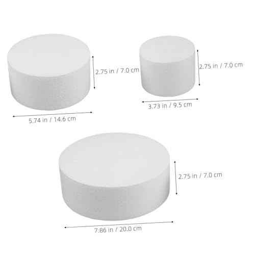 ULDIGI 3 Stück Teiliges Runde Schaumstoff Torten Dummies Hohe Mehrstöckige Kuchenmodelle zum Dekorieren DIY Übungstorten für Hochzeit und Geburtstag Stabile und Vielseitige Tortendeko ULDIGI 3 Stück Teiliges Runde Schaumstoff Torten Dummies Hohe Mehrstöckige Kuchenmodelle zum Dekorieren DIY Übungstorten für Hochzeit und Geburtstag Stabile und Vielseitige Tortendeko von ULDIGI
