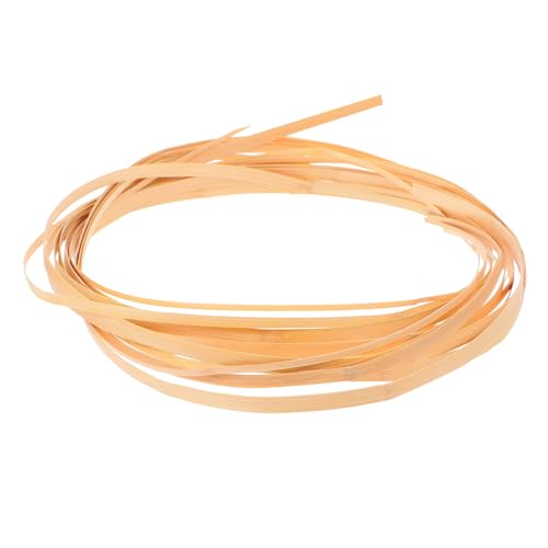 ULDIGI 4 Rollen Bambusstreifen zum Basteln Lang in Breiten Flexibel und Robust für Rattan Korbflechterei und DIY Blumenarrangements Nachhaltiges Holzmaterial von ULDIGI