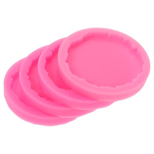 ULDIGI 4 Stück Silikonform für Untersetzer Unregelmäßige Runde Form DIY Epoxidharz Gießform Robustes Material Kreative Home-deko Für Bastler und Teatime von ULDIGI