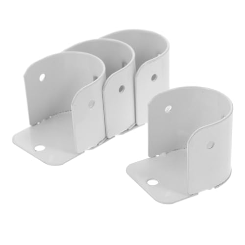 ULDIGI 4 Stück Teiliges Gardinenstangenhalter aus Stabilem Metall Weiße Duschvorhang und Kleiderstangenhalterung mit Flacher Wandbefestigung für Bad Schrank und Waschraum Einfache Montage ULDIGI 4 Stück Teiliges Gardinenstangenhalter aus Stabilem Metall Weiße Duschvorhang und Kleiderstangenhalterung mit Flacher Wandbefestigung für Bad Schrank und Waschraum Einfache Montage von ULDIGI