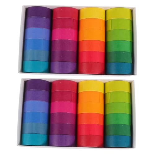 ULDIGI 48 Rollen Teiliges Washi Tape Einfarbige Klebende Papierbänder Vielseitig für Scrapbooking DIY Basteln Geschenkverpackung und Partydekoration Leicht und Tragbar von ULDIGI