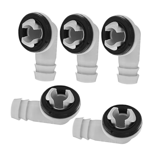 ULDIGI 5 Stück Teiliges Winkelverbinder Klimaanlagenabfluss Inklusive Dichtungsring aus Robustem Material Dicht Schließend Ersatz für Defekte Ablaufschlauchanschlüsse Geeignet für von ULDIGI