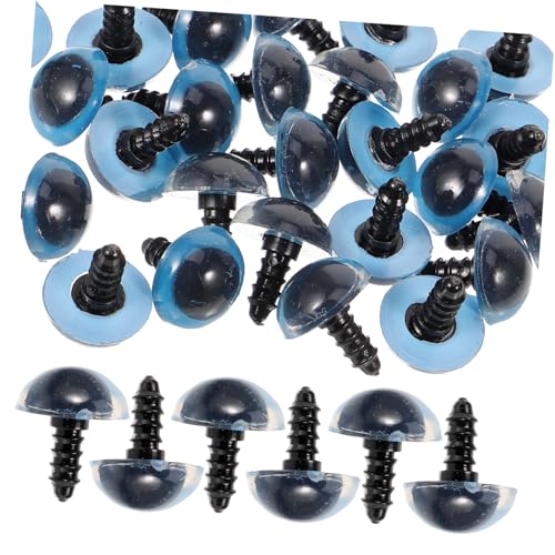 ULDIGI 50 Paare Blaue Kunststoff sicherheitsaugen für DIY Puppen Kuscheltiere und Bastelarbeiten Realistische Transparente Bastelaugen für Amigurumi Tieraugen Puppenaugen zum Annähen ULDIGI 50 Paare Blaue Kunststoff sicherheitsaugen für DIY Puppen Kuscheltiere und Bastelarbeiten Realistische Transparente Bastelaugen für Amigurumi Tieraugen Puppenaugen zum Annähen von ULDIGI
