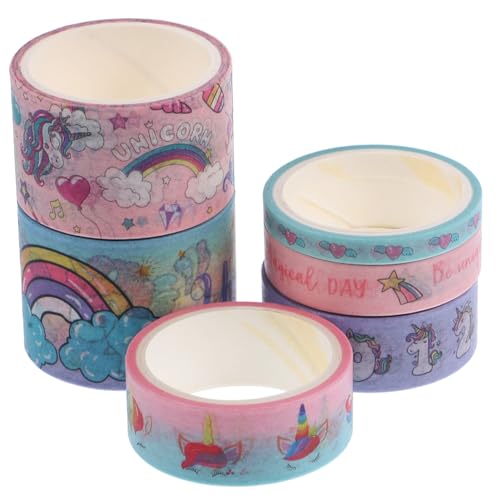 ULDIGI 6 Rollen Selbstklebende DIY Papierbänder Dekorative Scrapbook Tapes Vielseitig Einsetzbar für Tagebuch Geschenkverpackung Bastelprojekte Praktische Mehrzweck klebebänder für ULDIGI 6 Rollen Selbstklebende DIY Papierbänder Dekorative Scrapbook Tapes Vielseitig Einsetzbar für Tagebuch Geschenkverpackung Bastelprojekte Praktische Mehrzweck klebebänder für von ULDIGI