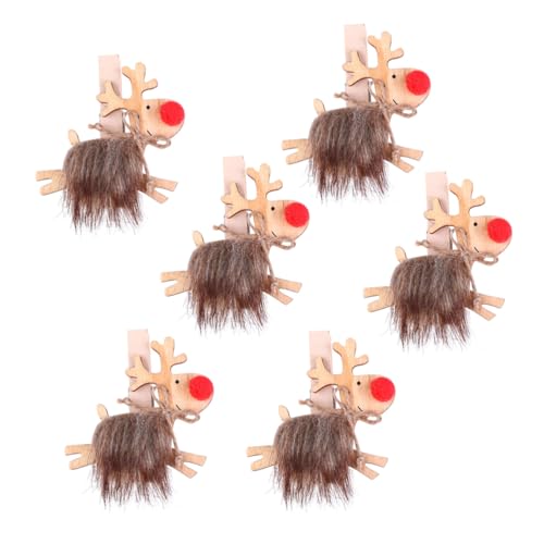 ULDIGI 6 Stück Holzklammern Weihnachtselch Design Kreative Foto Notizhalter Multifunktionale Xmas Clips für Karten Basteln Weihnachtsbaumdeko und Büro Zuhause ULDIGI 6 Stück Holzklammern Weihnachtselch Design Kreative Foto Notizhalter Multifunktionale Xmas Clips für Karten Basteln Weihnachtsbaumdeko und Büro Zuhause von ULDIGI