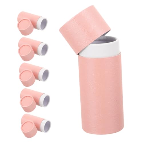 ULDIGI 6 Stück Papier kartonröhren Ätherische Ölflaschen Verpackung Runde Pappbehälter mit Elegantem Muster Stabile Geschenkboxen für Kosmetik und Räucherwerk von ULDIGI